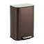 Poubelle de cuisine marron 20 L, en acier inoxydable avec couvercle-137763642-137791162