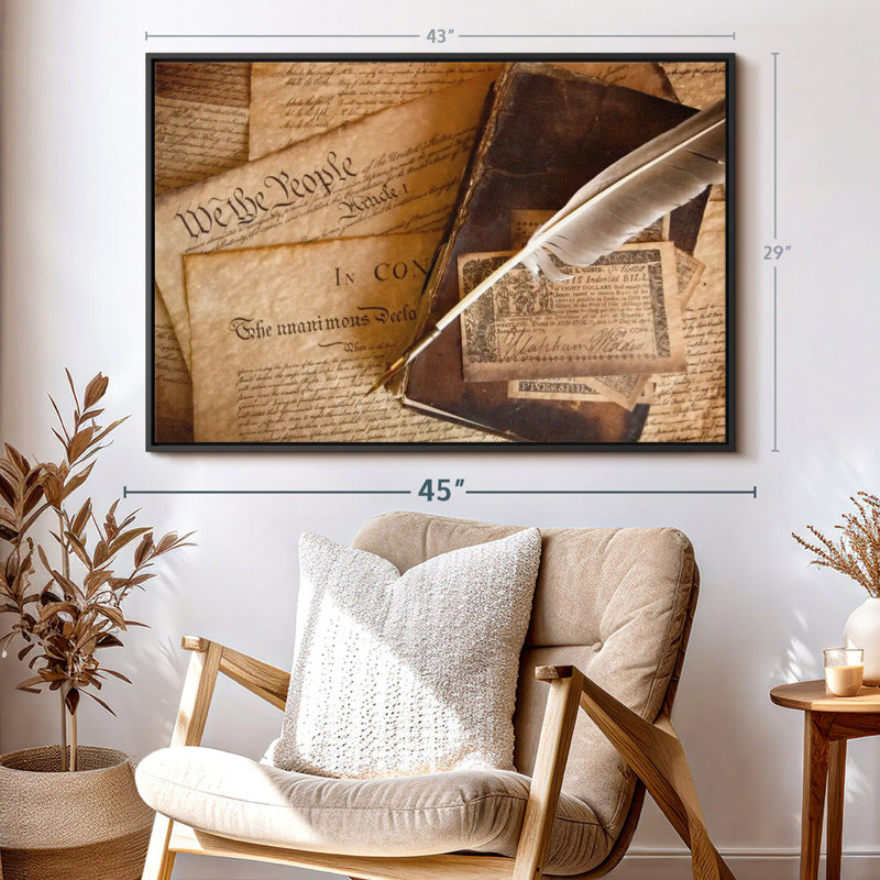 Quill Written  Canvas Print, 29" H x 43" W