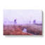 Landscape Windmill and Stream - Wrapped Canvas-64020612