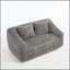 Chaise longue surdimensionnée pour l'intérieur, canapé-lit moderne en chenille à assise profonde avec coussins décoratifs et accoudoirs, canapé-lit pour le salon, chambre à coucher