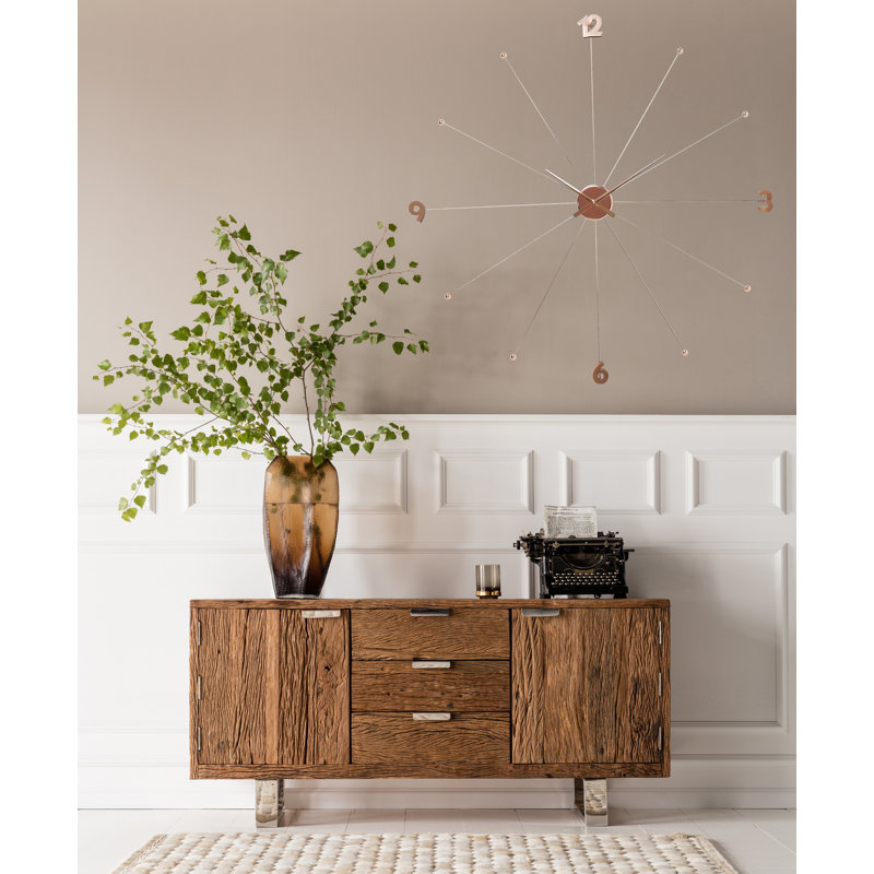 Metal Wall Clock, Pink Gold