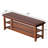 Leather-Cushioned Shoe Bench With Storage — Two-Tier Rubberwood Entryway Bench For Hallway, Front Door & Mudroom-1714783199