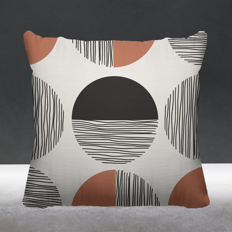 Coussin intérieur / extérieur Dubo, L 17 po x H 17 po, Saumon