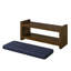 Banc d'appoint de 40 po avec étagère à chaussures inférieure, banc de siège rembourré pour le salon, banc de bout de lit compact moderne avec rangement pour siège de chambre à coucher, coussin amovible, l 40 po - bleu marine