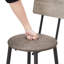 Ensemble de salle à manger à hauteur de comptoir 5 pièces avec 4 chaises rembourrées, table de pub peu encombrante pour petite cuisine et appartement-1257080288
