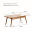Table basse polyvalente en bois massif avec tablette de rangement pour bureau personnel