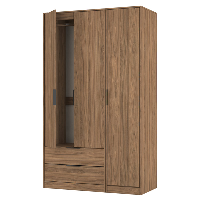 Bonnelle Manufactured Wood Wardrobe, Carini Walnut