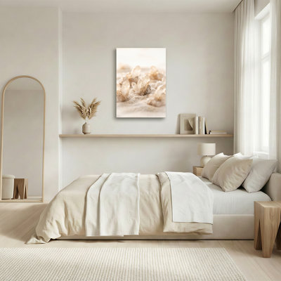 Clear Quartz Crystal Cluster in Sand Canvas Wall Art