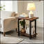 Table d'appoint en bois avec tablette ouverte
