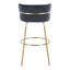  Tabourets de bar à hauteur fixe en velours 30 "avec repose-pieds rond Sone-89678223-89678226