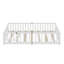 Queen Floor Bed With Safety Guardrails-113029312