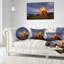 Coussin lombaire paysage imprimé sur la plage