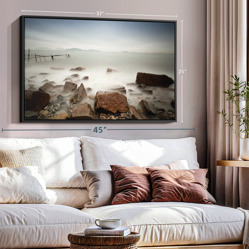 Foggy Beach Canvas Print, 9" H x 13" W