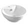 DROP Bath And Kitchen 18'' Gloss Ceramic Circular Bathroom Sink with Faucet and Overflow