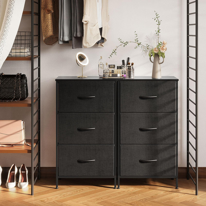 Compact Black Dresser - Multi-Functional Storage Solution For Small Spaces, Black