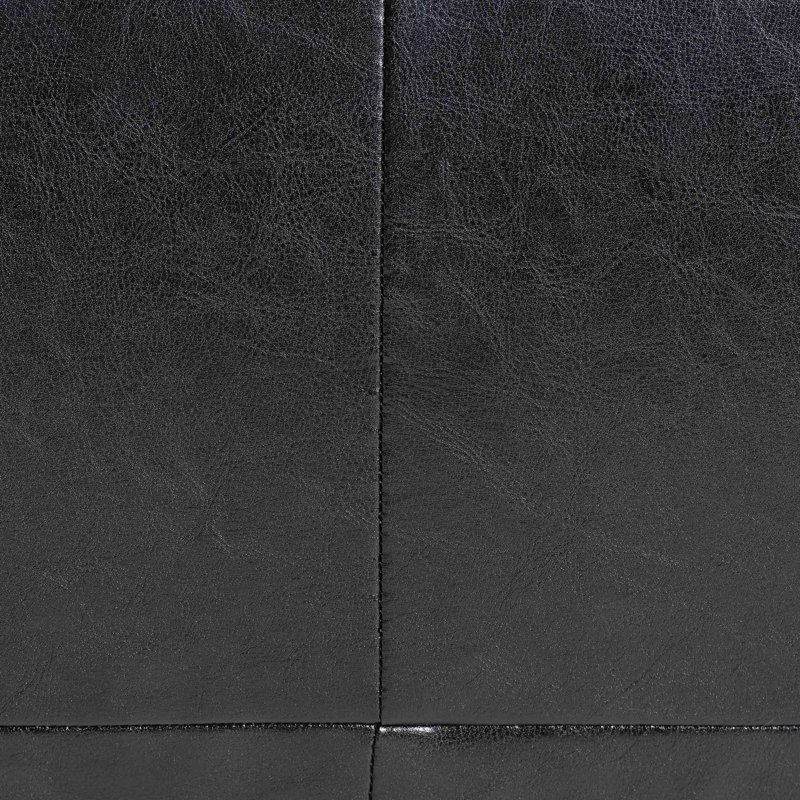Lucrezia Upholstered Ottoman, Dark Brown Faux Leather