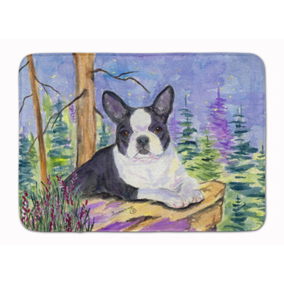 Tapis pour salle de bain en mousse à mémoire de forme boston terrier