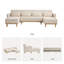 Canapé modulaire en chenille de 113,4 po de largeur avec support à 3 niveaux et 3 niveaux de dossier en bois massif-804997558