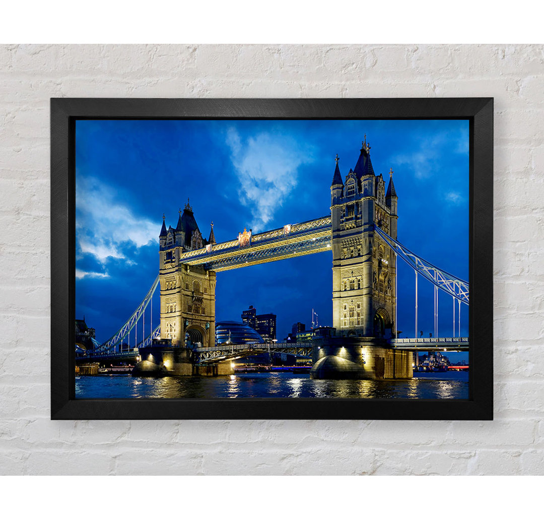 London Tower Bridge Blauer Nachthimmel - Druck