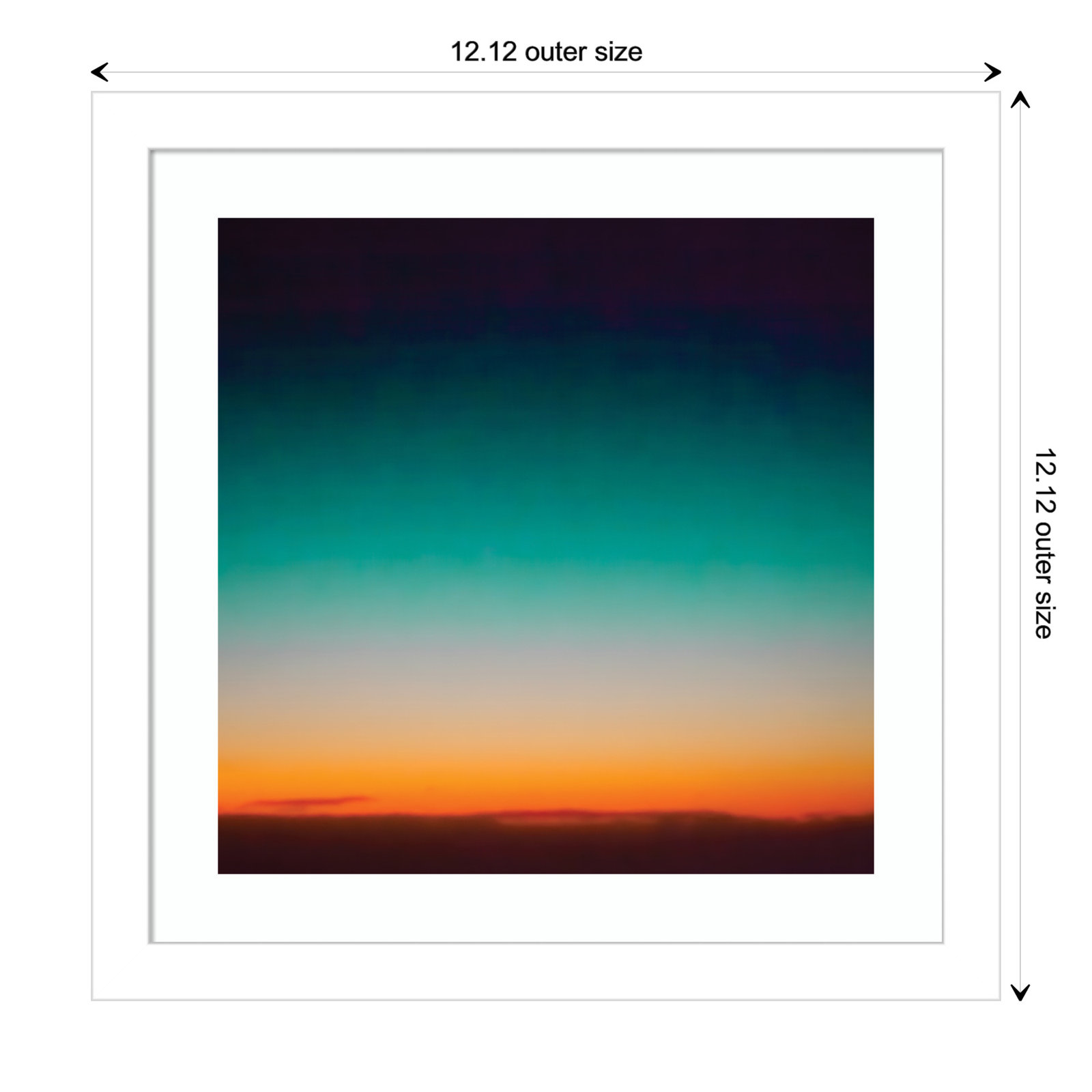 Sunrise Flying by Caroline Mint, White, 12.25" H x 12.25" W x 0.88" D