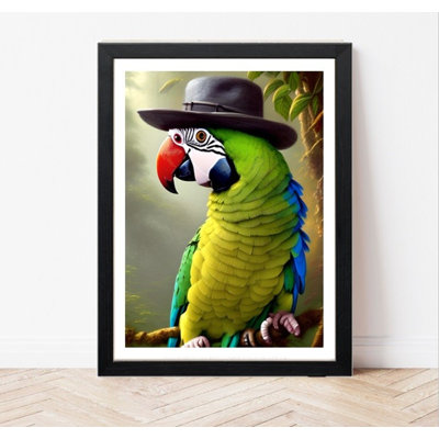 Parrot Print - Colourful Bird Picture - Rainbow Colours - Bright Bold Exotic Bird Wall Art