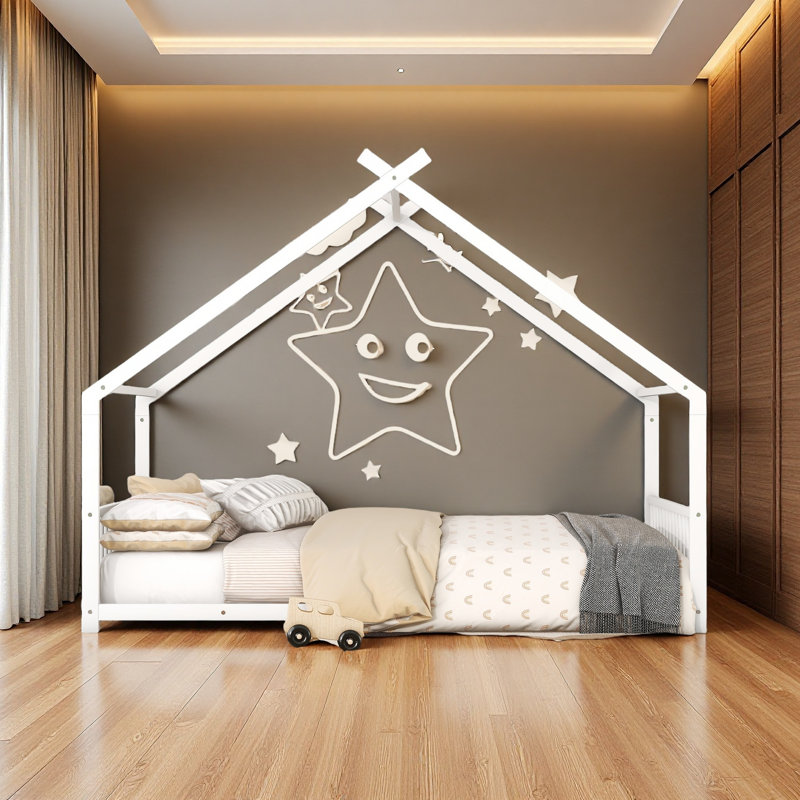 Lit en métal, Complet/Double, Blanc