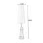 Beige-blanc + lin brun + lampes sur pied de forme libre en bois massif