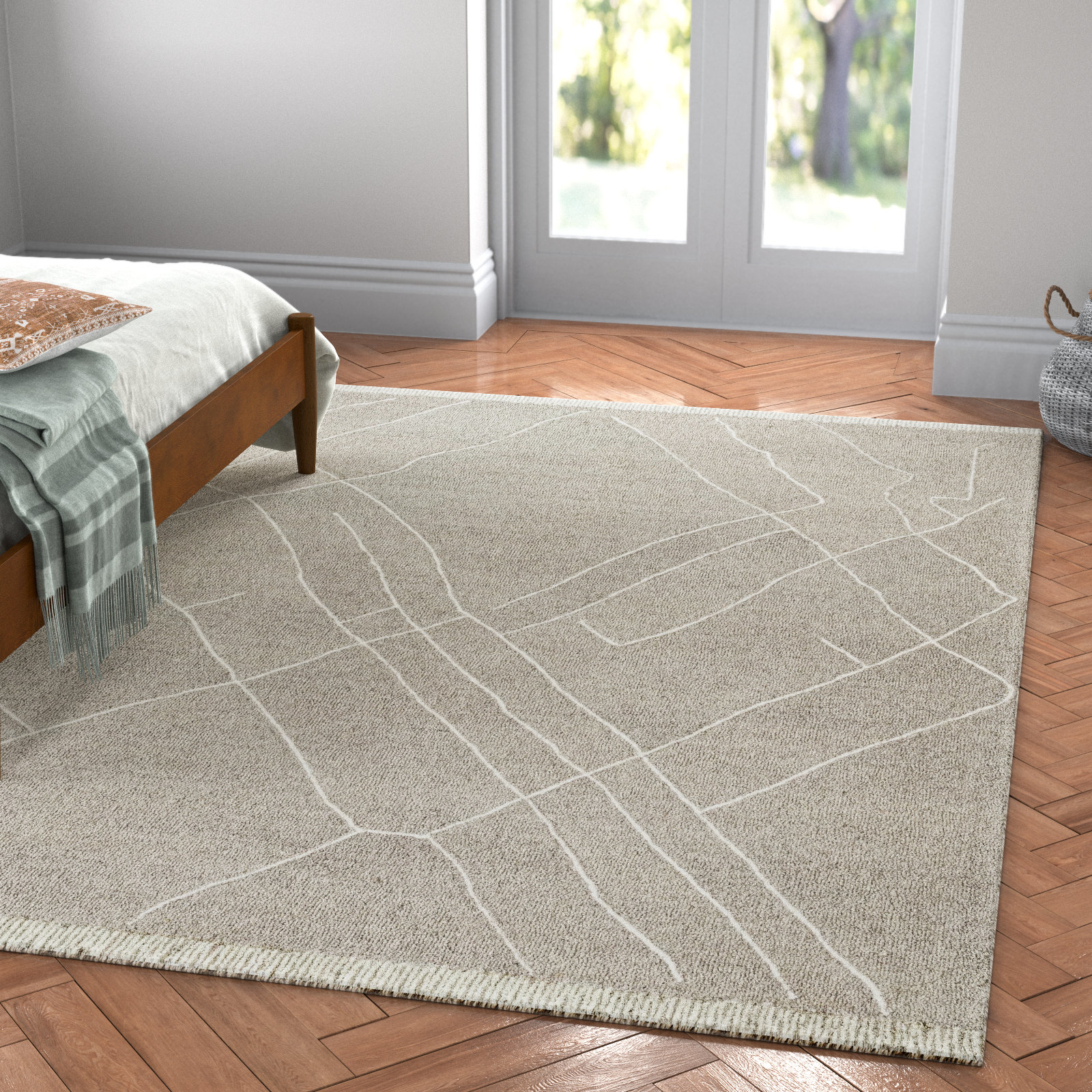 Peregrina Hand-Woven Geometric Rug, Rectangle 9' x 12'