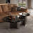 Modern round marble coffee table