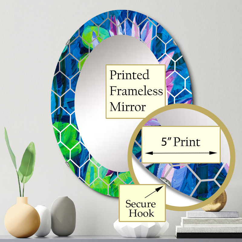 Miroir mural rose, 30 po x 20 po