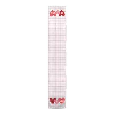 Plaid Cotton Blend Valentine's Day Table Runner