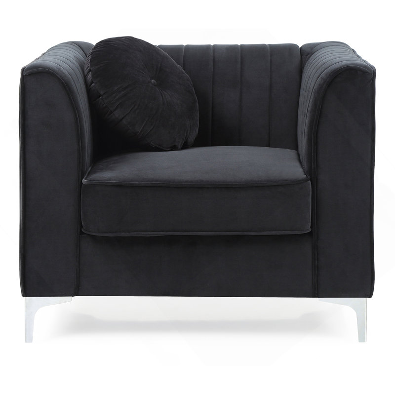 Fauteuil incliné noir élégant Sleek, Noir