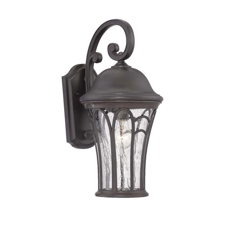 Berube Stone Wall Light, Black Coral, 16" H x 7.5" W x 9.63" D