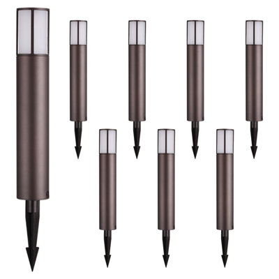 5cct Low Voltage 5w Led Bollard Pathway Lights, Outdoor Landscape Lighting, Oil Rubbed Bronze