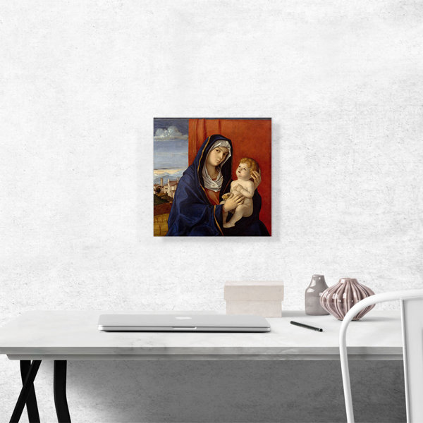 ARTCANVAS Blue Madonna And Child 1480 On Canvas by Giovanni Bellini ...