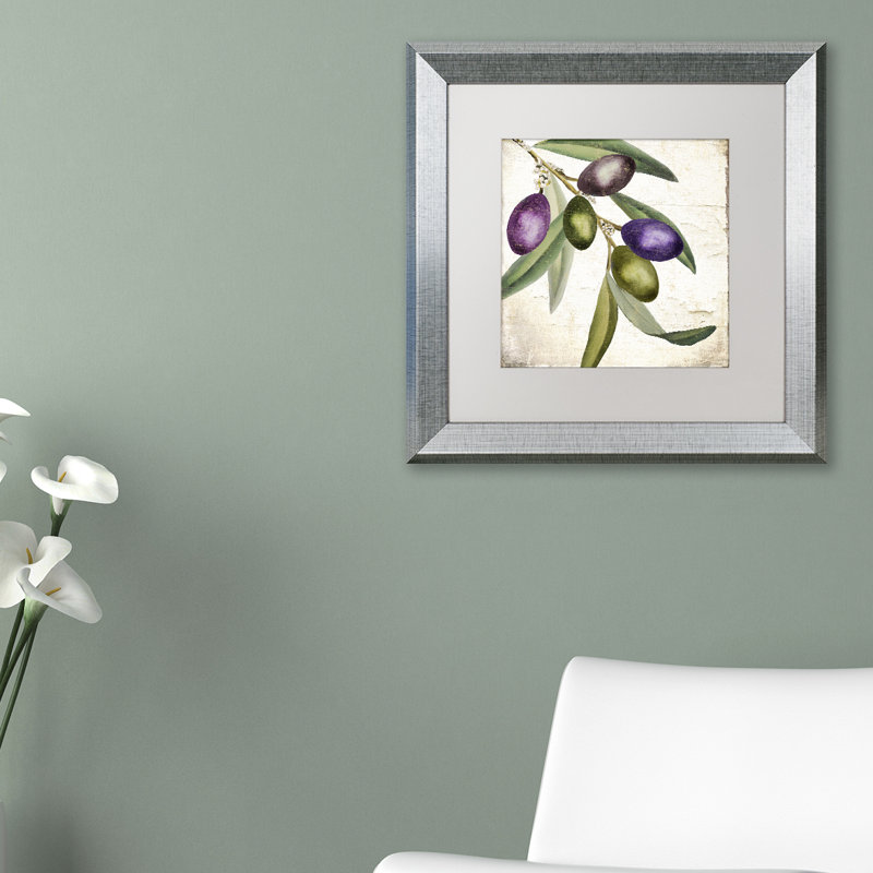 « olive branch i » par impression encadrée de peinture Jadaya, H 16 po x l 16 po x P 0,5 po, Noir