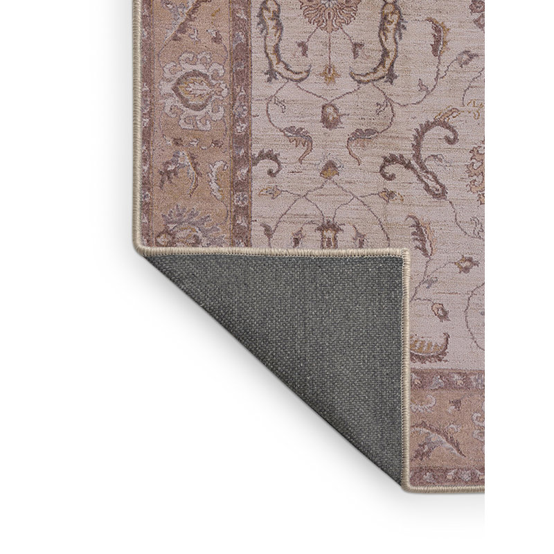 Tapis beige / jaune Percie, Rectangle 2 pi x 4 pi