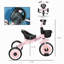 Tricycle pour enfants de 2 à 5 ans avec siège réglable, vélo pour tout-petits pour enfants avec panier, sonnette, poignées de guidon-125900837