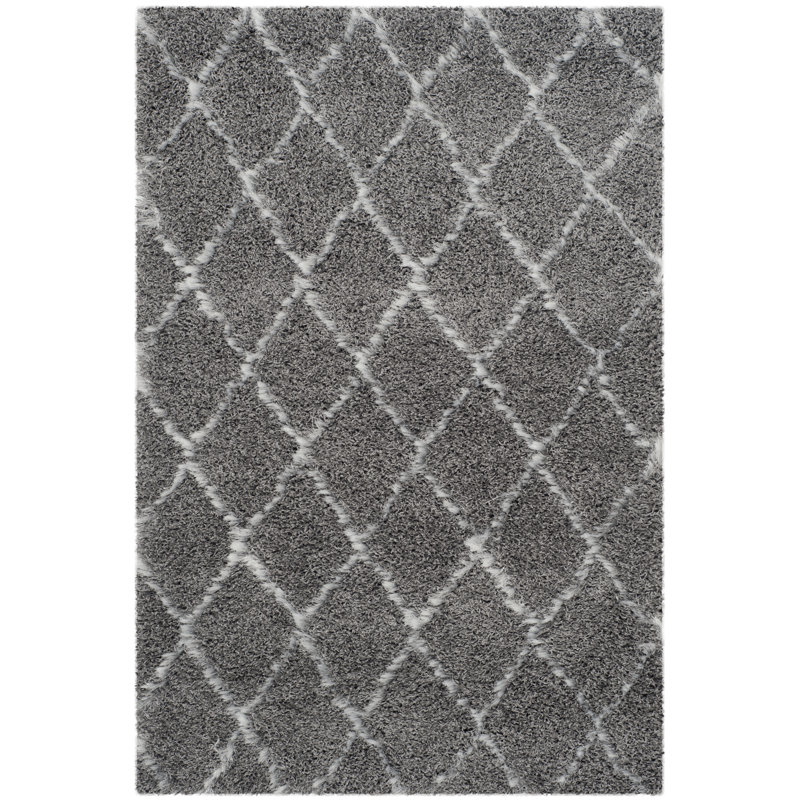 Sg-Msg-Moroccan Shag Performance Geometric Rug, Rectangle 4' x 6'