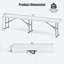 6 Feet Plastic Folding Bench Picnic Camping Dining Seat With Carrying Handle