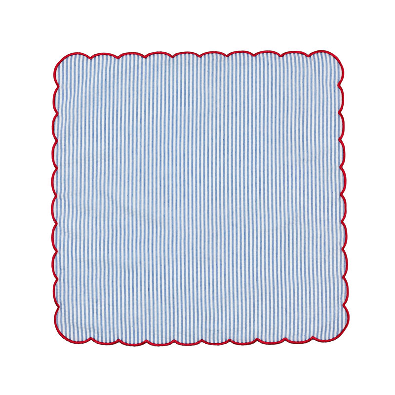 Fiesta Napkin, White/Navy/Red