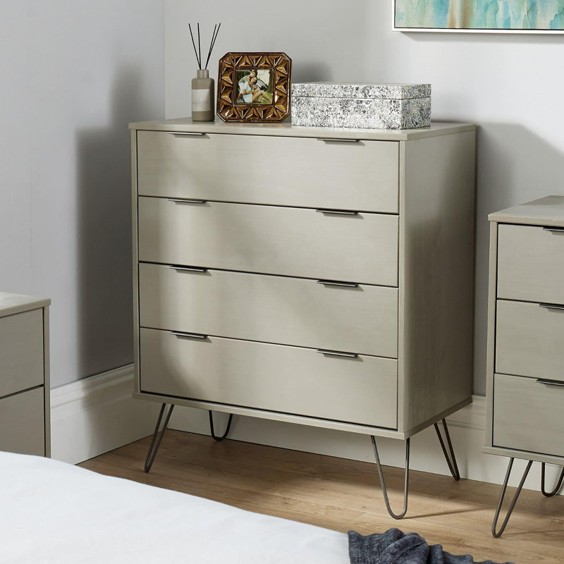 Rothley 4 Drawer Chest Storage Unit, Gray