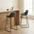 Elise 30" Barstool in Charcoal Black Faux Leather (Set of 2)-783544491