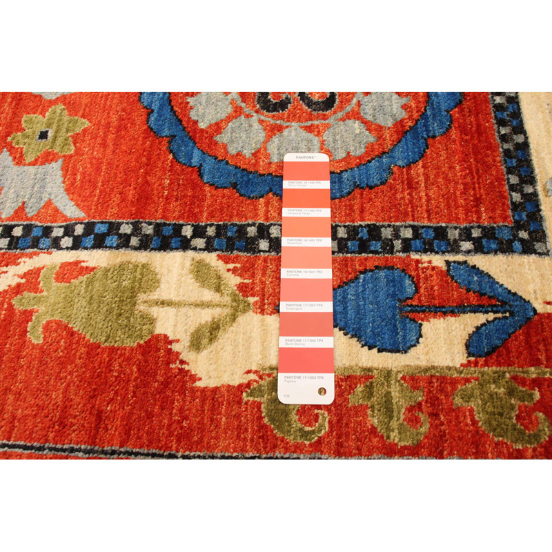 Brylan One-of-a-Kind 9' x 11'7" New Age Rectangle Wool Area Rug in Blue and Orange