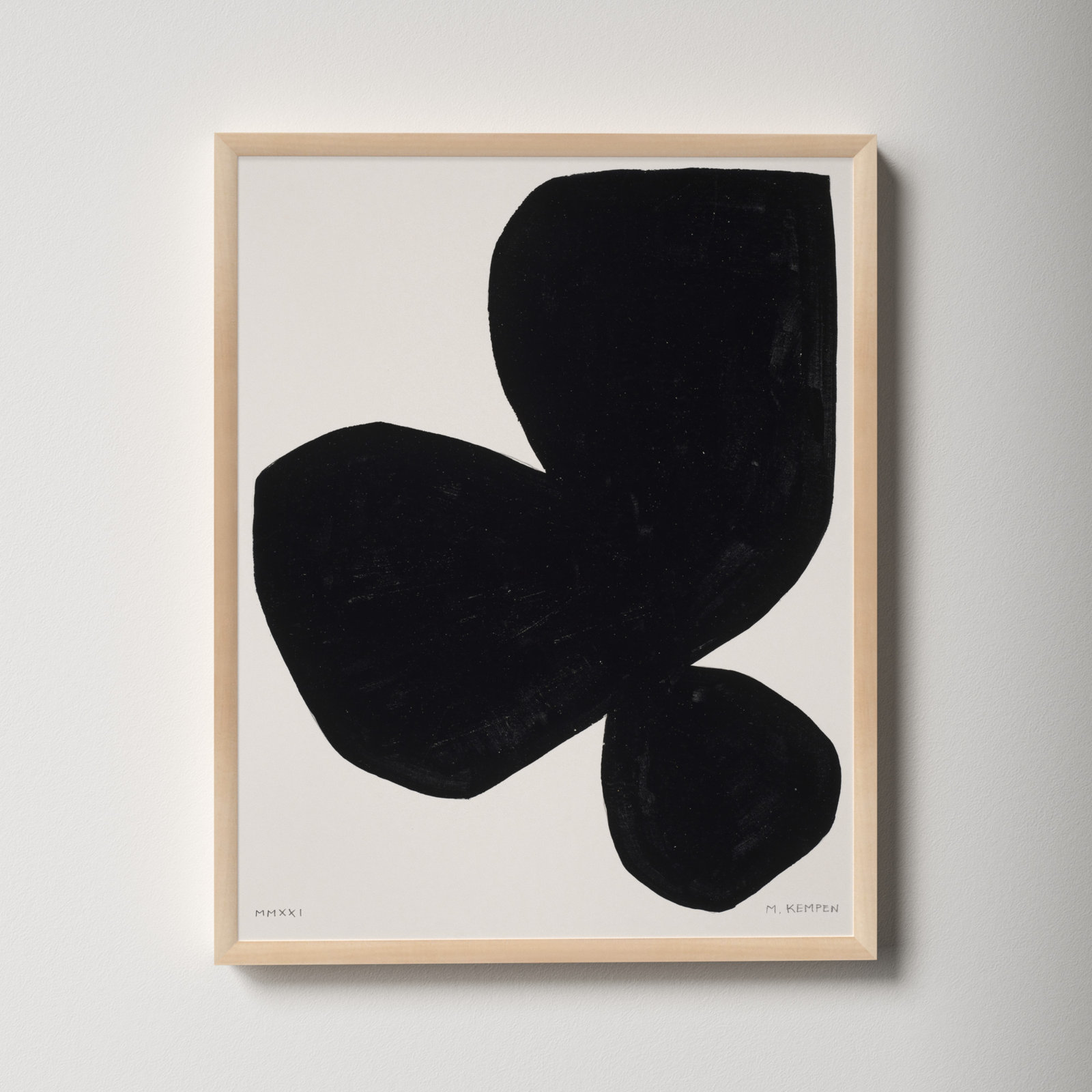 Shauna "Module on White 5" Painting, Brown, 30" H x 24" W x 1.25" D