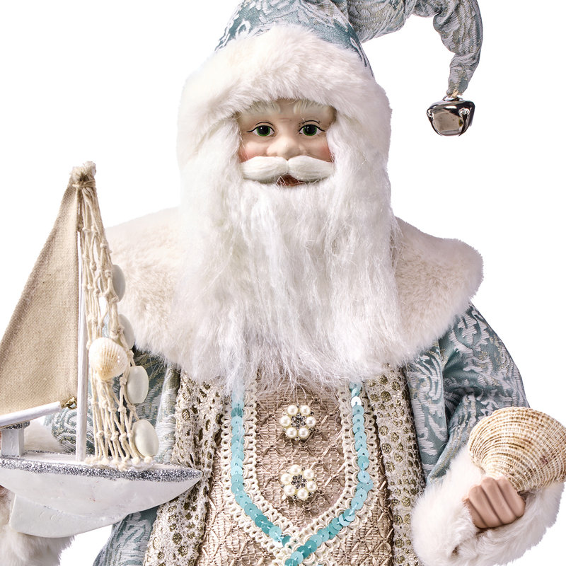 19" Coastal Santa With Sailboat
