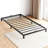 6 Inch Twin Size Bed Frame No Box Spring Needed, Heavy Duty Metal Platform Bed Frame Twin With Sturdy Steel Slats, Easy Assembly, Noise Free, Black(Twin)-554637480