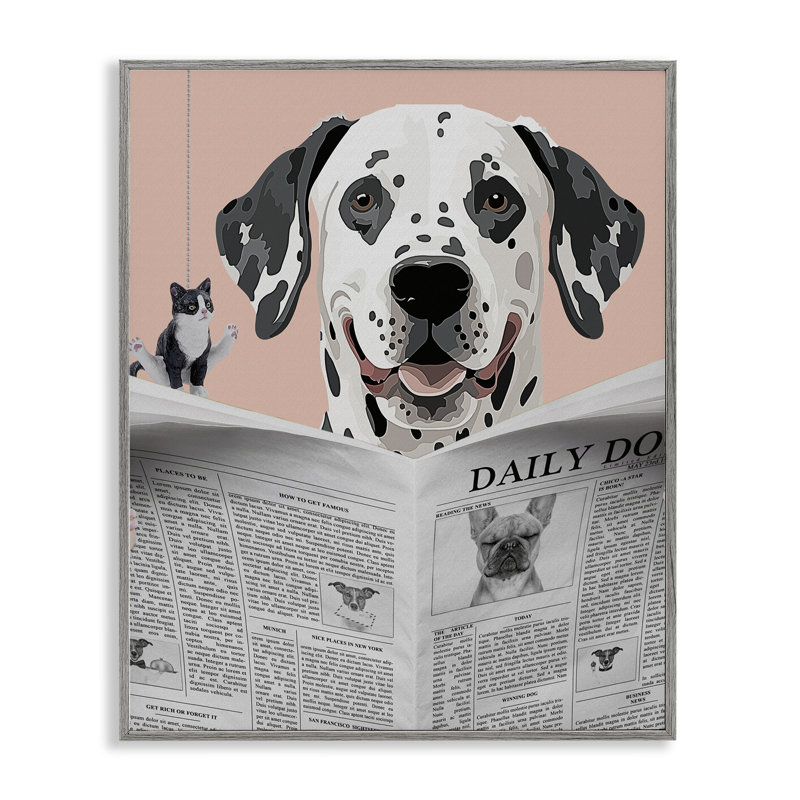 «Dalmatian Daily Bathroom Humor», estampe numérique, conception de Jesse Keith, Estampe numérique Farmhouse