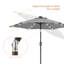 Parasol de marché éclairé 90 po Scheibe-203536014