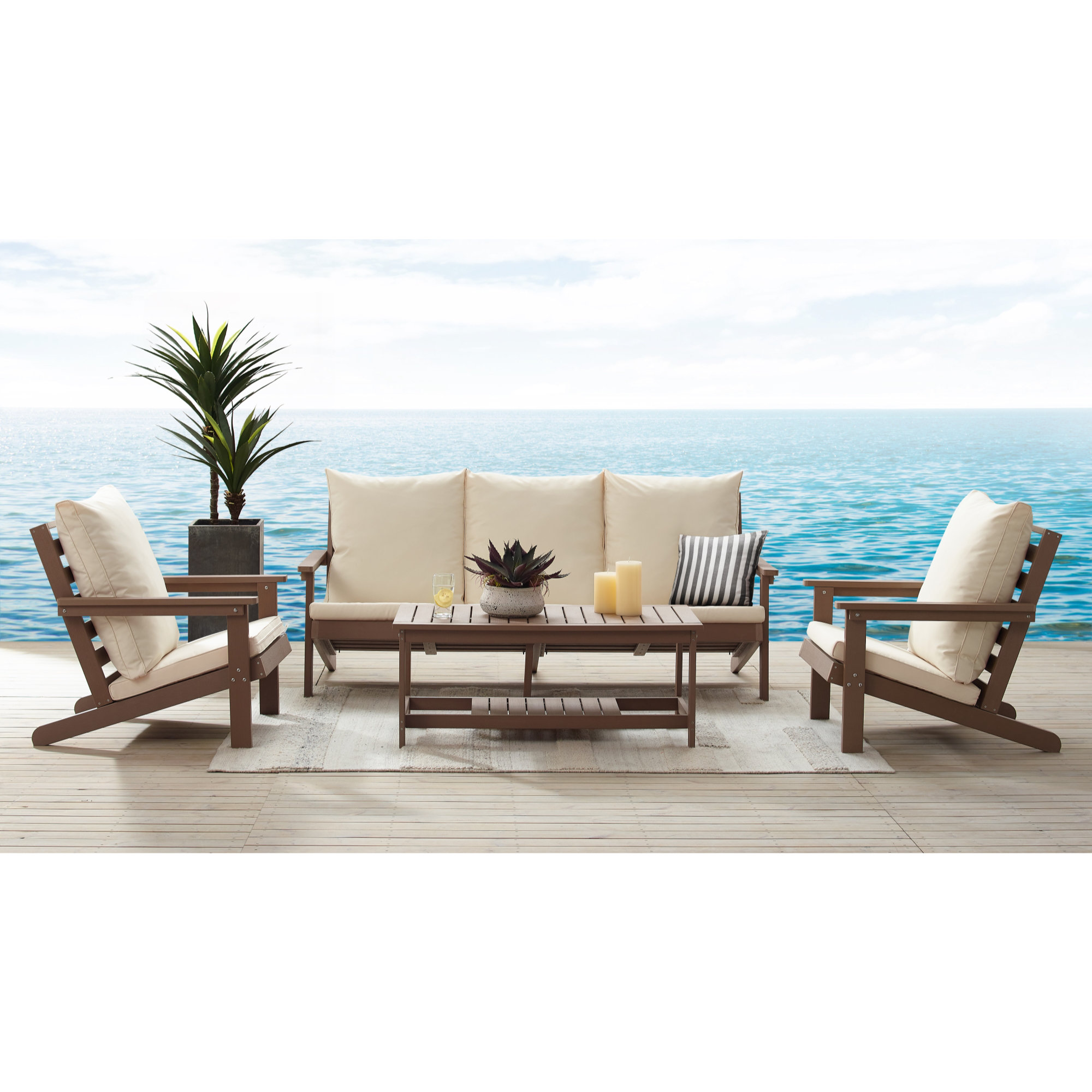Dovecove Hanan Person Seating Group with Cushions Wayfair Canada